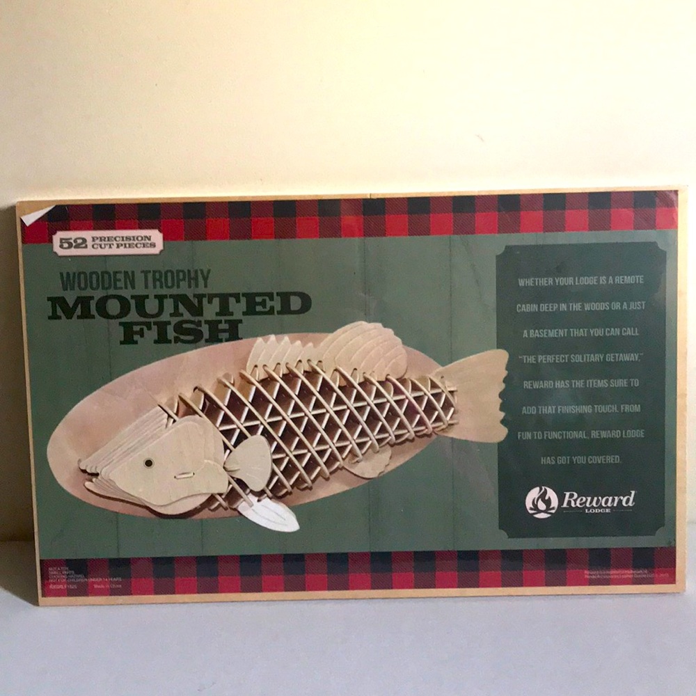 Reward-Lodge Wooden Trophy Mounted Fish 3D Puzzle